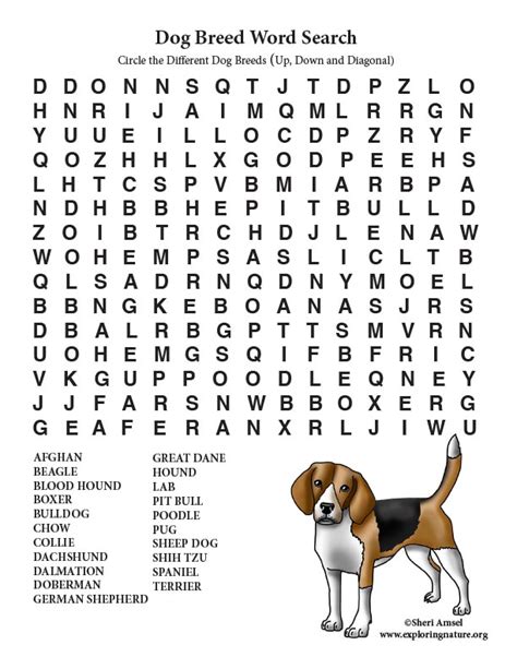 Dog Word Search Printable Printable Word Searches