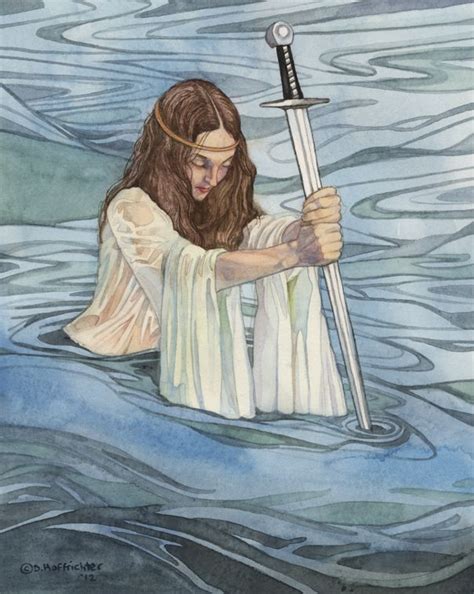 Lady Of The Lake By Davidhoffrichter On Deviantart Fantasy Art Lake