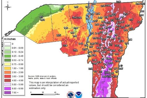 Vermont Flood Map Shows Areas With Catastrophic Impact Expected