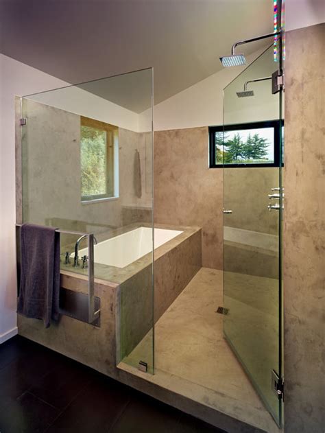 Then, the tub is protected by a combination of stones and wooden fence. Whirlpool Tub Shower Combination | Houzz