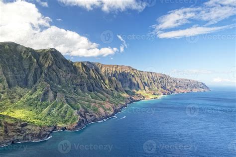 Kauai Napali Coast Vista Aérea De Helicóptero 12554758 Foto De Stock No
