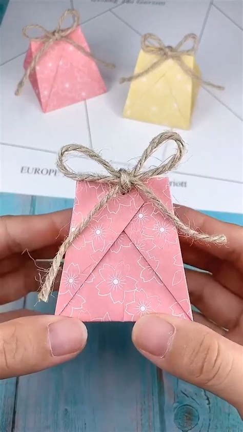 Cute Paper Gift Box Diy Video Gifts Wrapping Diy Origami Crafts Simple Gift Wrapping