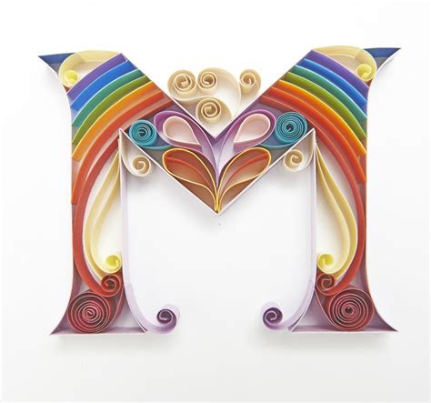 In this video you can find the tutorial of letter mto download the template, please visit www.senaruna.comfor more tutorial videos don't forget to. Image of Letter M | Quilling letters, Quilling, Quilling art