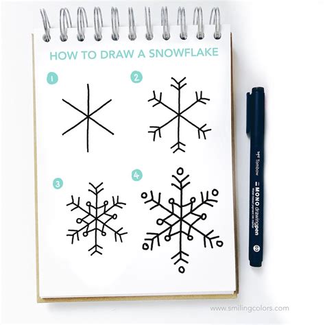 How To Draw A Snowflake 6 Easy Ways Video Printable