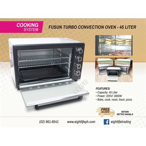 Brand New Convection Oven 45l Large Capacity Stainless Body Shopee