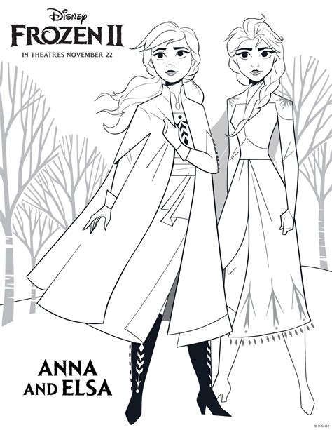 Ellas son las dos hermosas princesas de la película frozen: Dibujos para colorear y pintar gratis de Frozen 2 de Disney | Dibujos de frozen, Frozen para ...