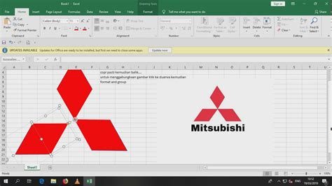 The logo would be printed on the top left of each page. cara membuat logo di excel - YouTube