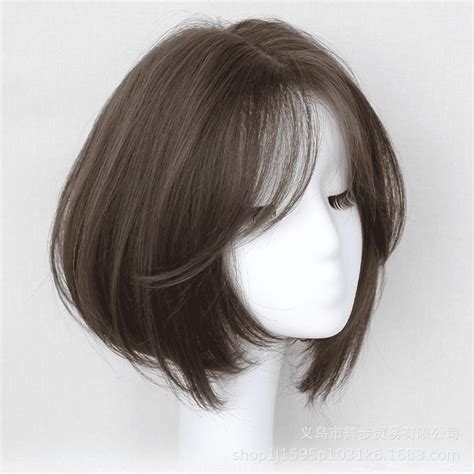 Wig Daily Female Short Hair Korean Bobo Headgear Fluffy Face Repair