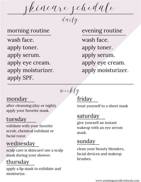 Weekly Skincare Routine Skin Care Daily Skin Care Skin Routine