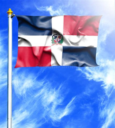 Dominican Republic Silk Flag Stock Illustrations 565 Dominican