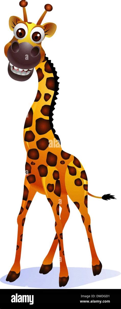 Cute Giraffe Cartoon Imagen Vector De Stock Alamy