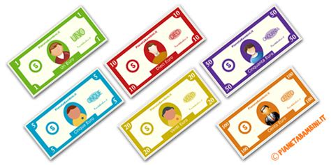 Le immagini delle banconote in euro possono essere. Soldi Finti da Stampare per Bambini per Giocare | PianetaBambini.it