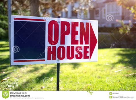 Open House Sign Stock Photo Image Of Agent Property 60069424