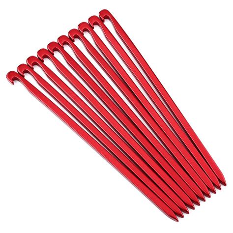 10pcs 16cm Tent Pegs Aluminum Alloy Tent Nail Tent Stake Nails Ground Pin Outdoor Camping Hiking