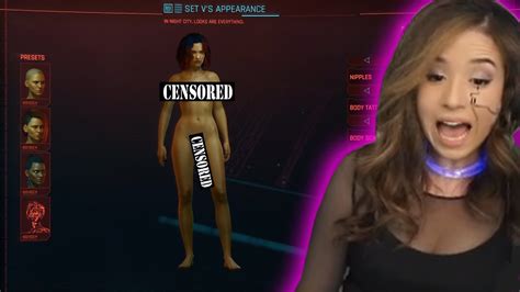 Pokimane Reacts To Cyberpunk Character Making Game Videos