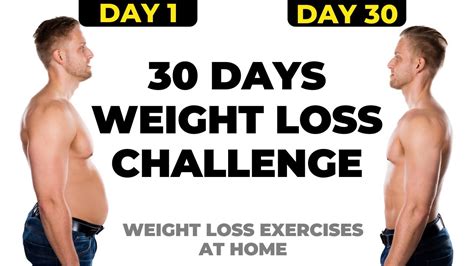 30 days weight loss challenge weight loss exercises at home youtube