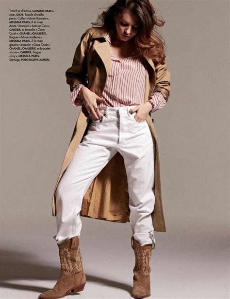 Thylane Blondeau Wears Effortlessly Chic Looks For ELLE France Style Editorial Fashion White