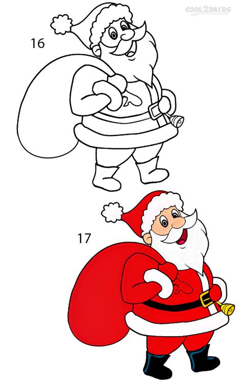 To draw santa's arms, you want to draw two fat ovals for each arm. How to Draw Santa Clause (Step by Step Pictures) | Cool2bKids