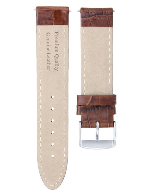 24mm Leather Watch Strap Band For Omega Aqua Terra Railmaster Watch L
