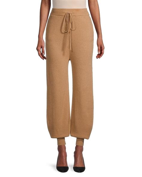 Rebecca Taylor Wool Blend Jogger Pants In Natural Lyst