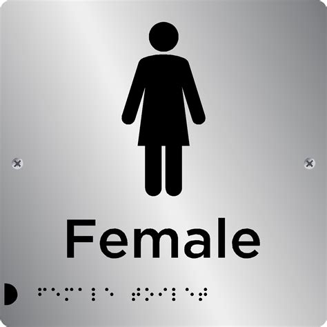 female toilet sign braille signs