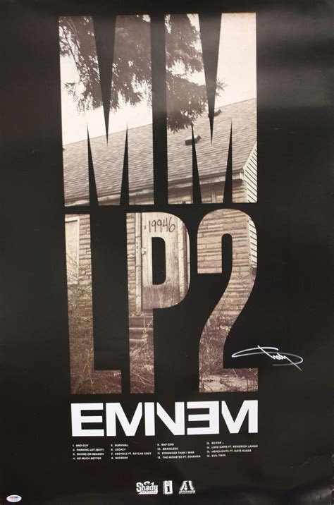 Lot Detail Eminem Signed 20 X 30 Tour Poster W Shady