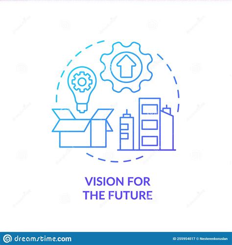 Vision For Future Blue Gradient Concept Icon Stock Vector