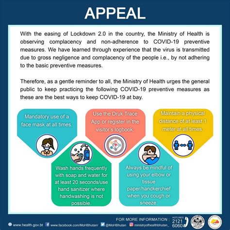 Appeal Keep Practicing COVID Preventive Measures Ministry Of Health