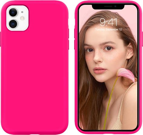 Duedue Iphone 11 Case Liquid Silicone Soft Gel Rubber Slim Cover With