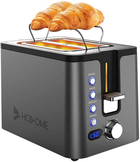 2 Slice Toaster Hosome Stainless Steel Bread Toaster With 6 Browning