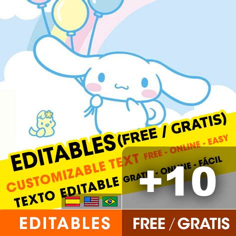 Nuevas Invitaciones De Cinnamoroll Para Editar Gratis Whatsapp Pdf