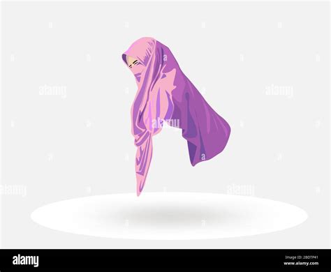 Beautiful Muslim Women With Niqab Cartoon Of Islamic Women In Niqab Stock Vector Image Art