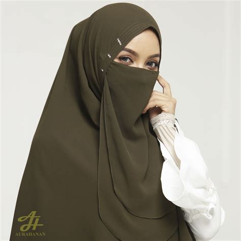 Khimar Niqab Sophea Lux In Smoke Olive Niqab How To Wear Fashion