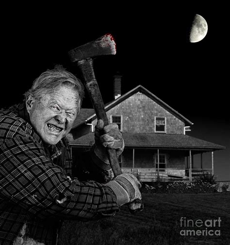Crazy Axeman And Old Cedar Shingle House Photograph By Sylvie Bouchard