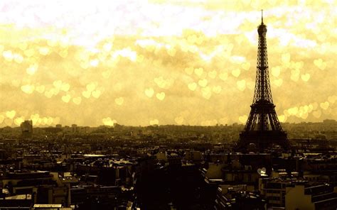 Eiffel Tower Paris Hearts Lights Love Photo Hd Wallpaper France