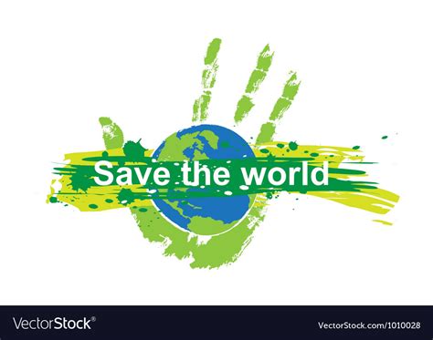 Save World Concept Royalty Free Vector Image Vectorstock
