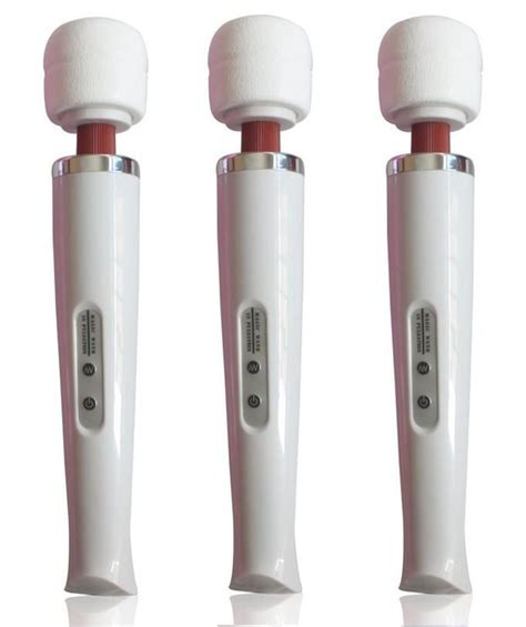 2017 Cordless Rechargeable 10 Speed Magic Wand Massager Vibrator With Hitachi Head Body Massager