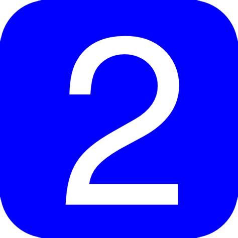 Blue Rounded Square With Number 2 Clip Art At Vector Clip
