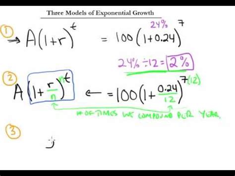 Thus an exponential function which describes this is 10×1.07t, with t in years. Algebra Lesson #5 Homework Help / Math Lab: Exponential ...