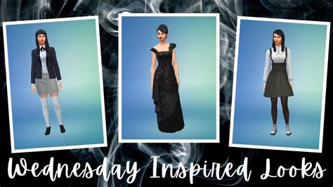 Wednesday Inspired Looks The Sims 4 Cas Youtube