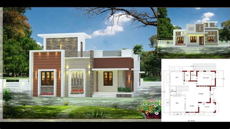 753 Sq Ft 2bhk Contemporary Style Single Storey House And Free Plan
