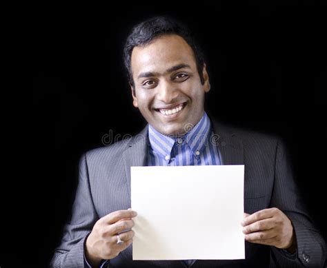 A Handsome Man Showing A Paper Stock Photo Image Of Businessman Male