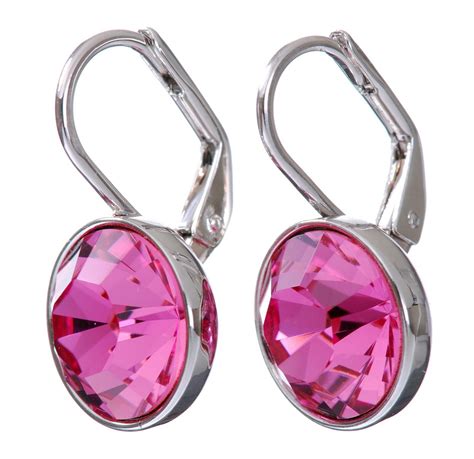 Crystals From Swarovski Bella Mini Earrings Rose Rhodium Plated