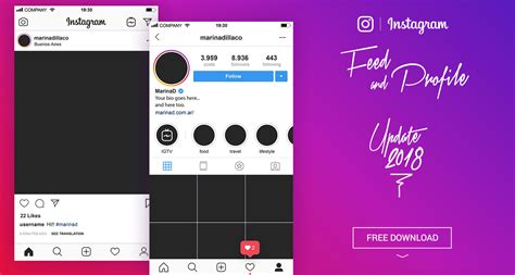 instagram layout feed  profile ui   behance