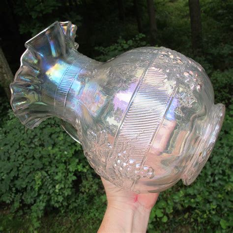 Check spelling or type a new query. Antique Dugan White Floral & Grape Carnival Glass Paneled ...