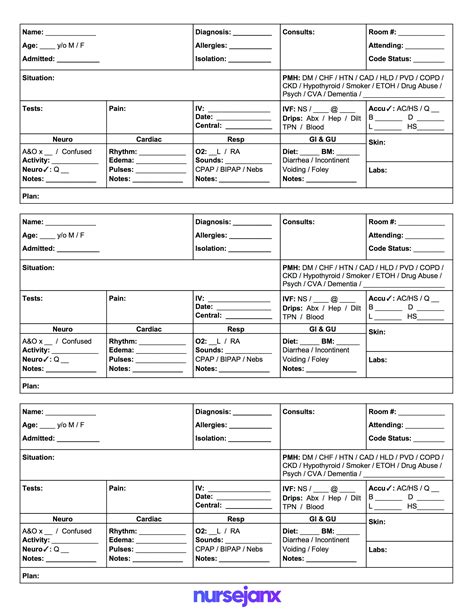 With the help of these templates, nurses keep a track of their patient's state at all times, whether they are in their room, ward or during icu visits. nicu brain sheet - Google Search | Nurse brain sheet ...