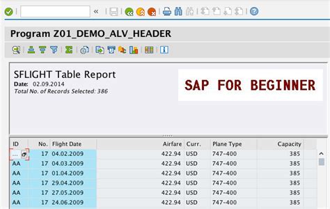 Write Header Report Abap