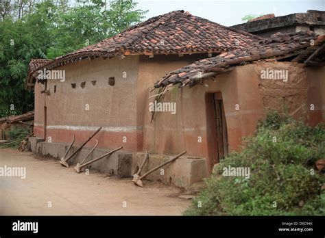 Mud House Santhal Tribe Hardhekitand Village Dist Bokaro Stock Photo