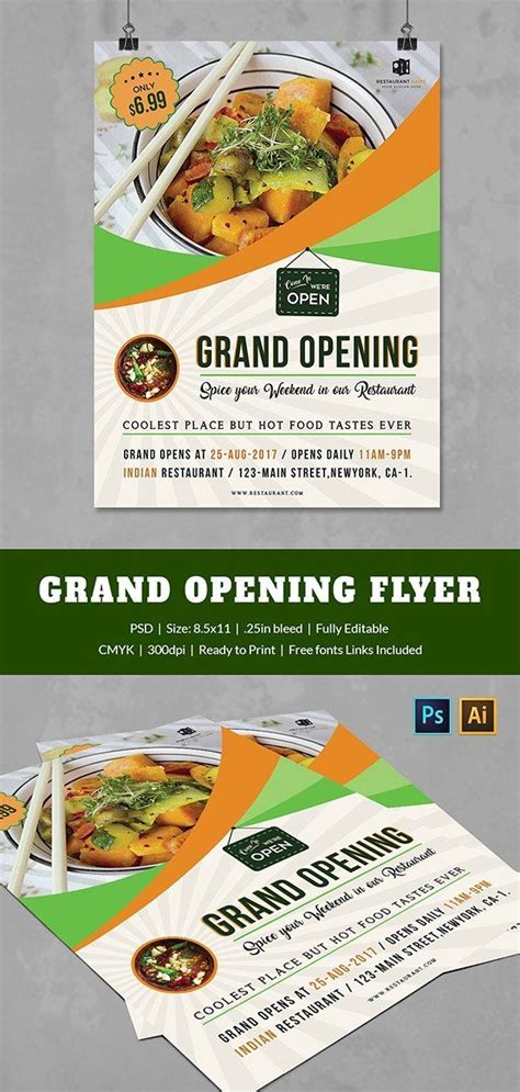 30 Restaurant Grand Opening Flyer Simple Template Design
