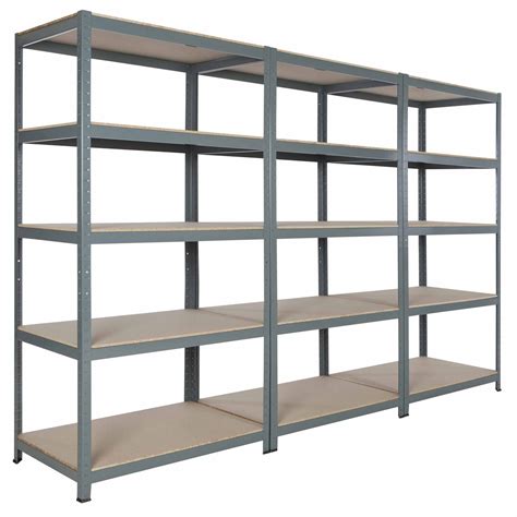 Steel Metal Garage Commercial Storage Shelving 71hx36wx24d With 5